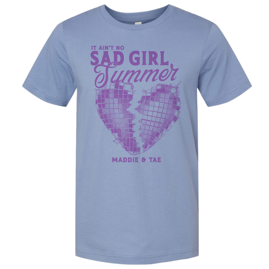 Lavender Blue Sad Girl Summer Tee